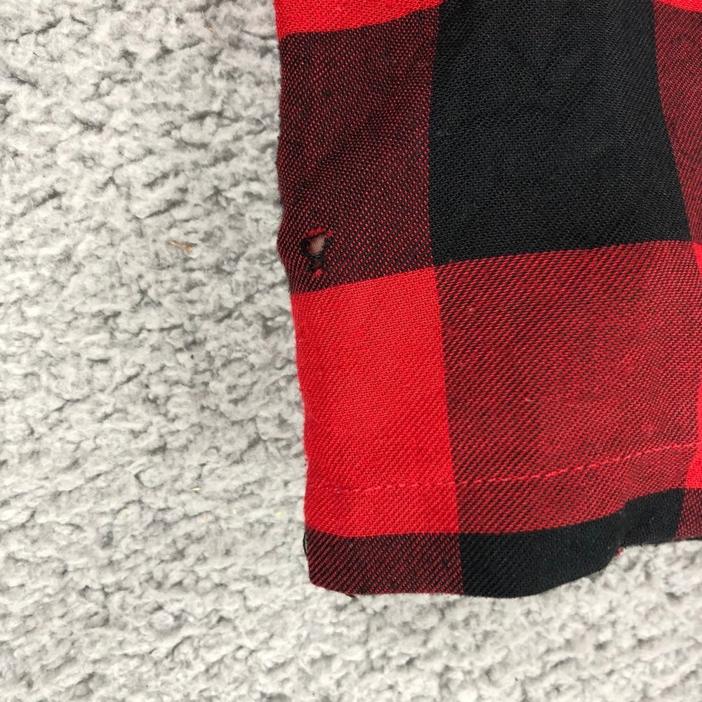 Disney Mickey Mouse Christmas Pajama Top Red Black Buffalo Plaid Toddler Size 3 - Picture 8 of 13